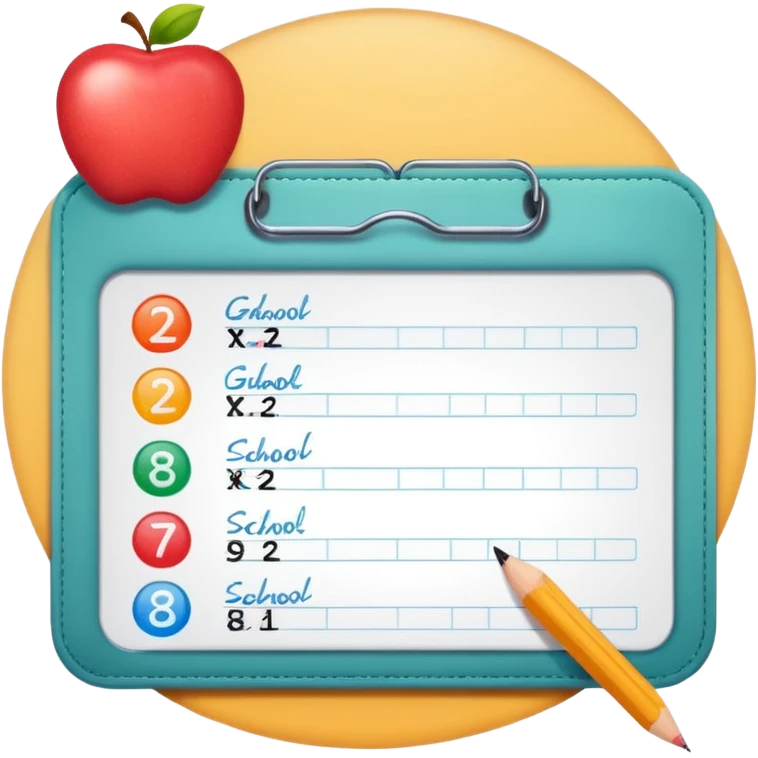 school education progress card emoji