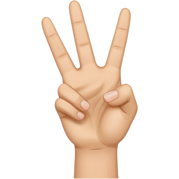 peace sign with the thumb out emoji