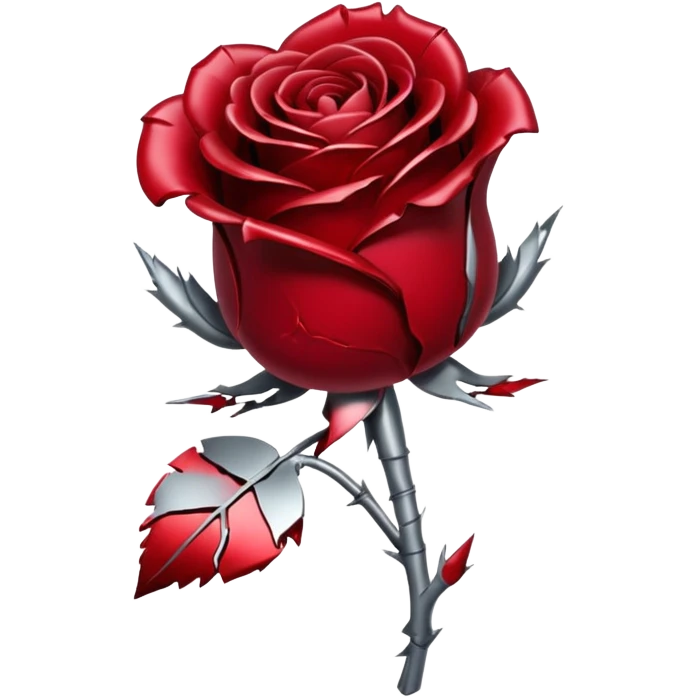 dead rose and broken heart emoji