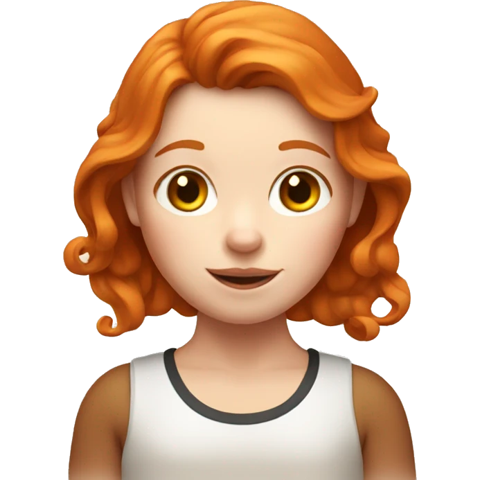 Ginger girl with a cow  emoji