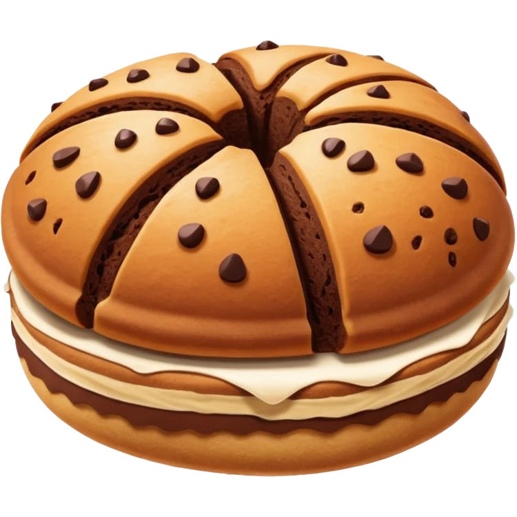 Chocolate pan dulce concha emoji