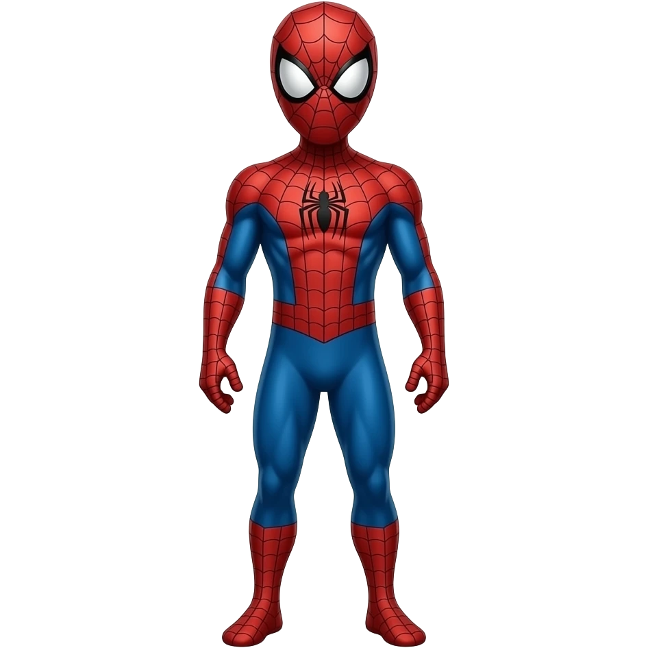 hAzme a un spiderman sin mascara y cuerpo completo emoji