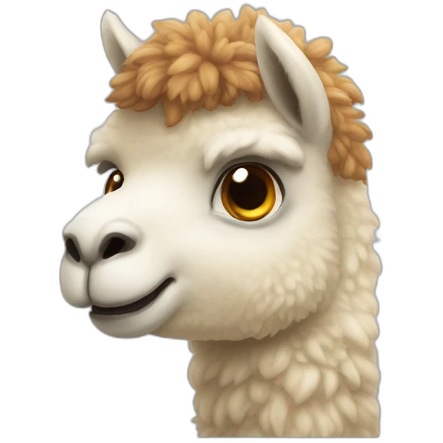 Mix of alpaca and dino emoji
