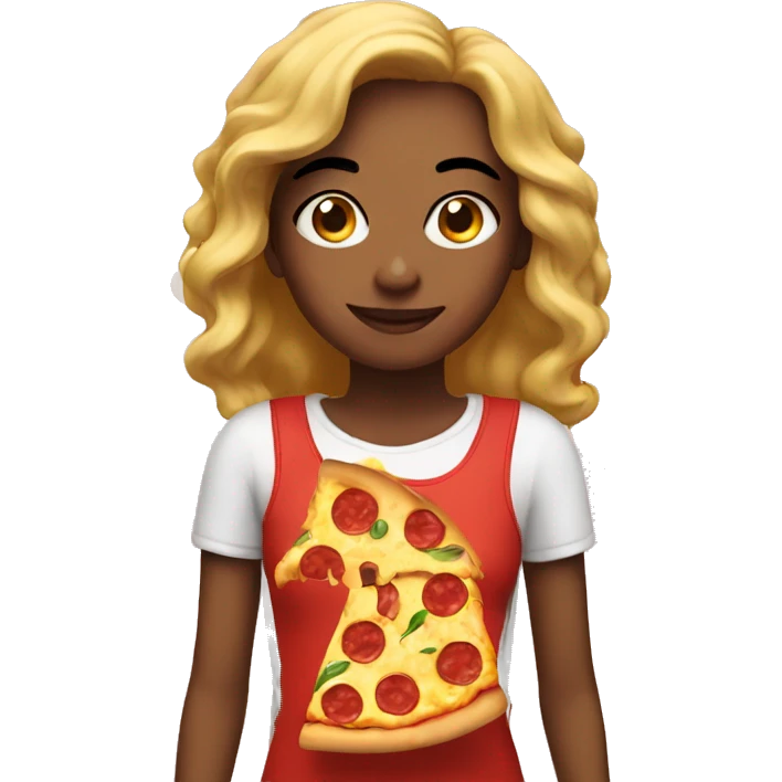 girl with pizza  emoji