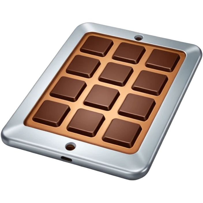 une tbalette de chocolat emballé dans de l'aluminium emoji