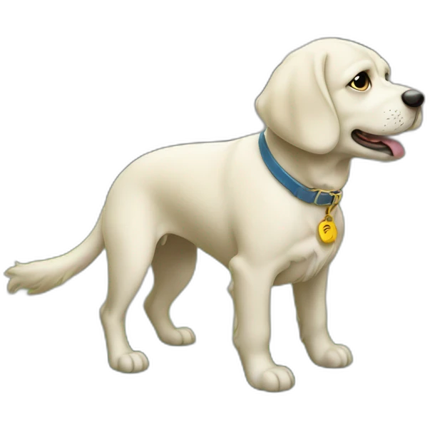 Dog pooping on the lawn of a very wealthy house  emoji