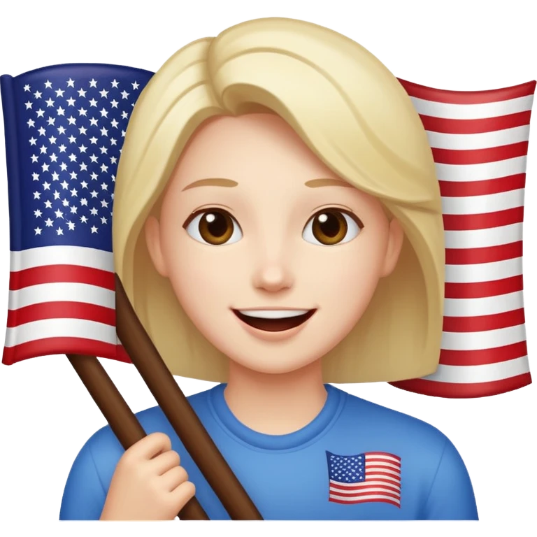 The Joyful American emoji