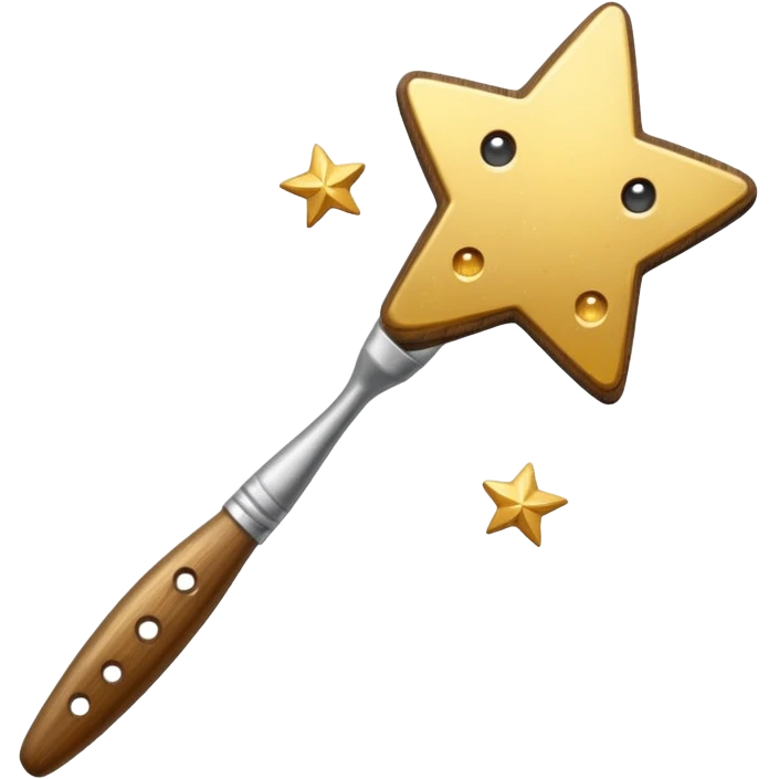 combine painting brush with shiny stars emoji