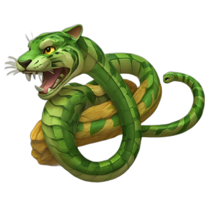 serpent sur un tigre emoji