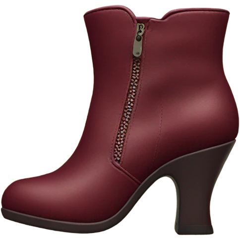 burgundy leather high heel boots emoji