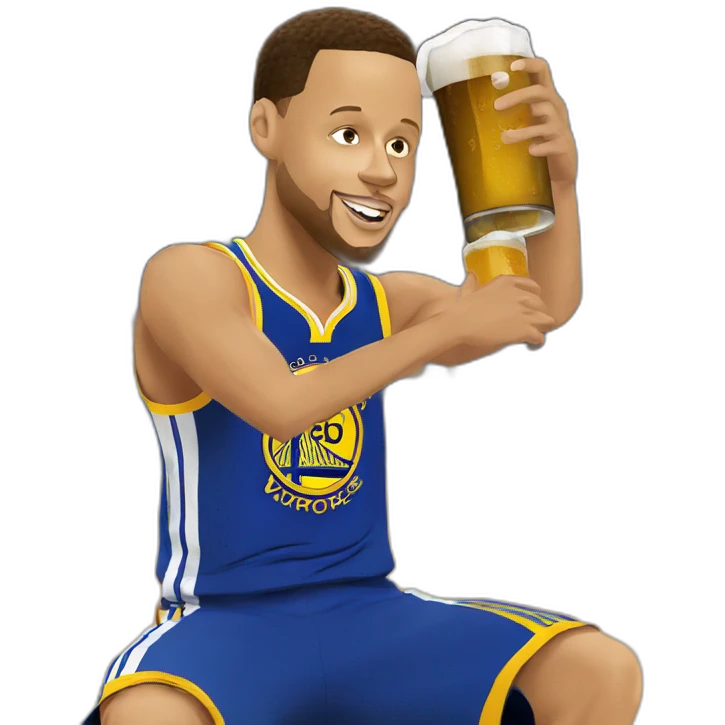 Steph curry drinking beer emoji