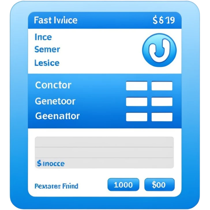 fast invoice generator blue emoji