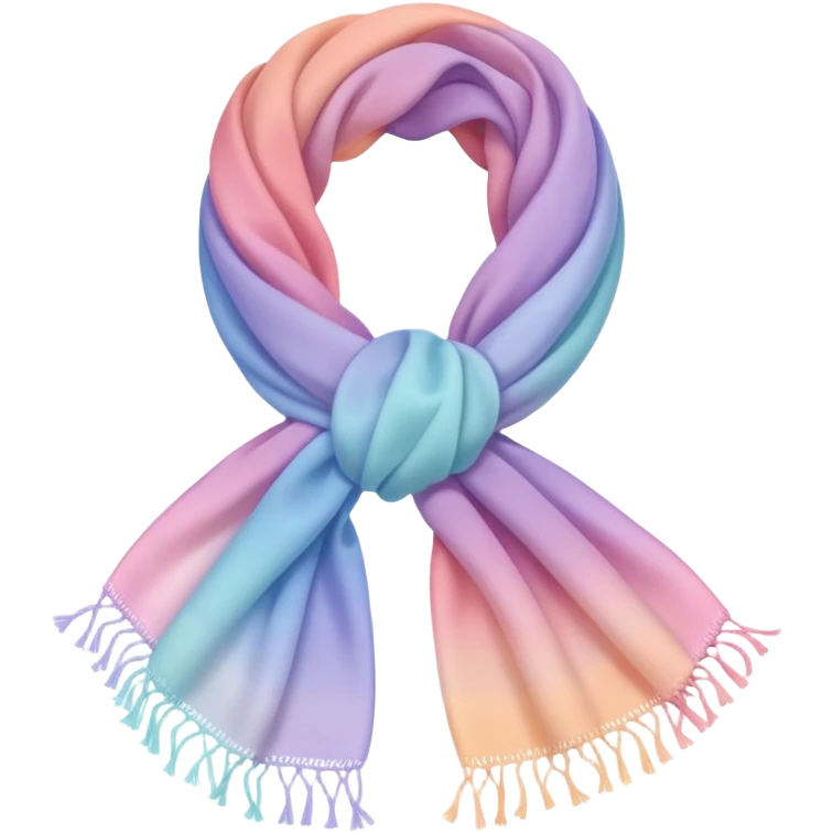 Pastel gradient scarf emoji