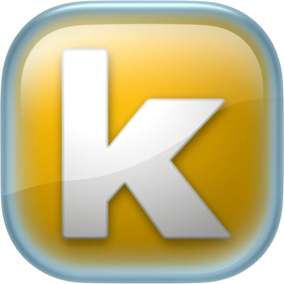 A cube with k on it emoji