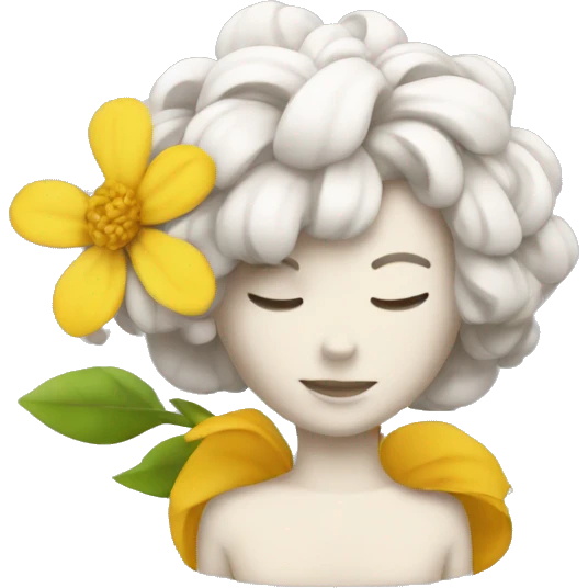 Bougie avec meche en forme de fleur emoji