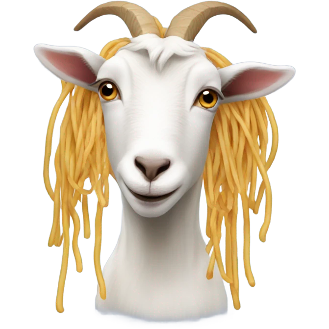 Goat with spaghetti  emoji