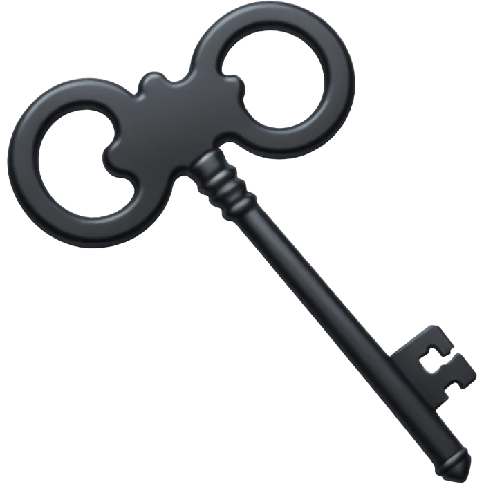 iOS emoji, minimal dark key, flat, fantasy item emoji