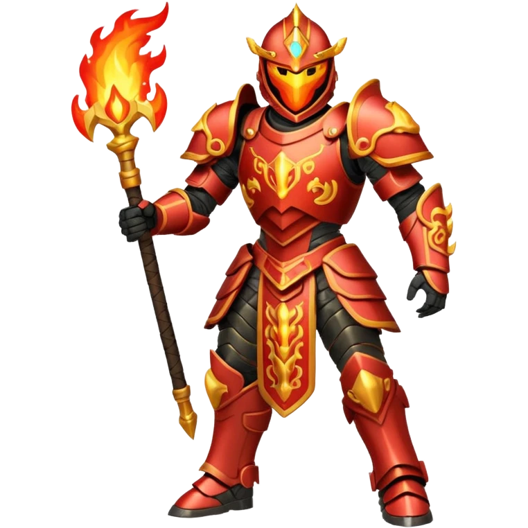 fire armored warrior emoji