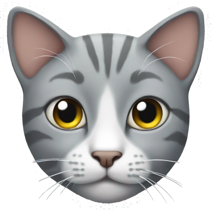 Grey cat emoji