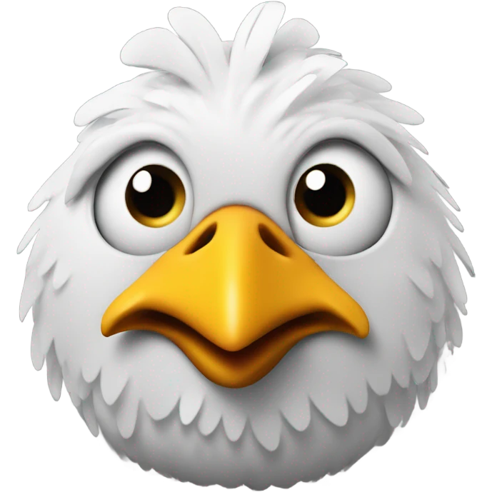 3d angry cute chicken emoji