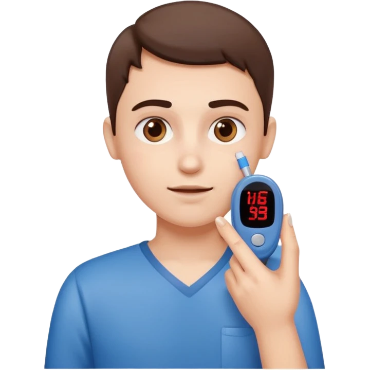 diabetes meter hand test finger blood emoji