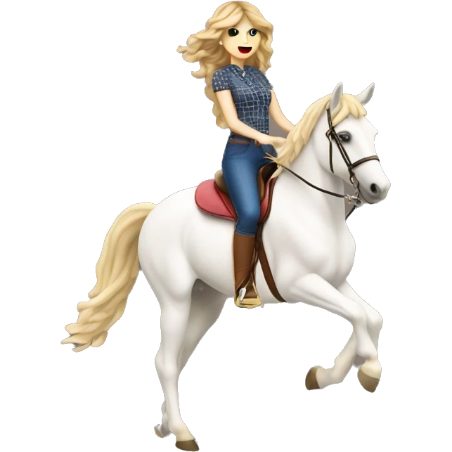Taylor Swift on a horse ￼ emoji