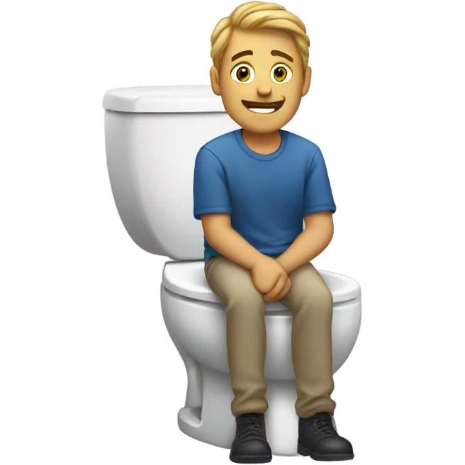 Ian on the toilet emoji