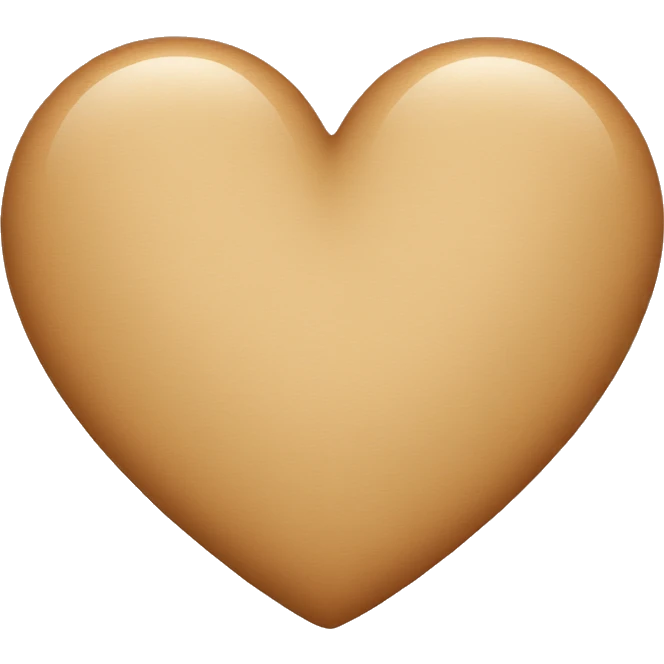light brown love heart  emoji