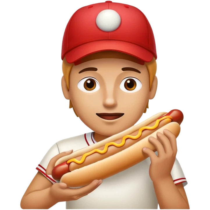 Big hot dog in mouth emoji