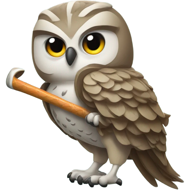 owl with a lacrosse stick  emoji