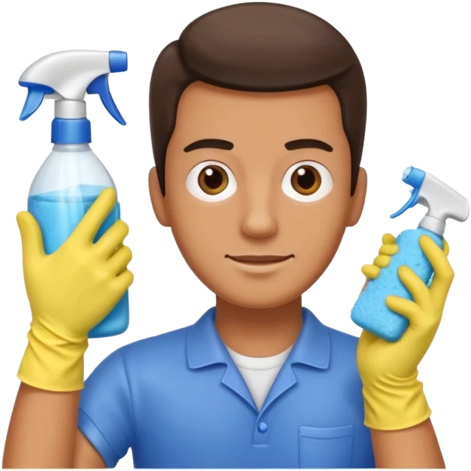 man Cleaning the bathroom emoji