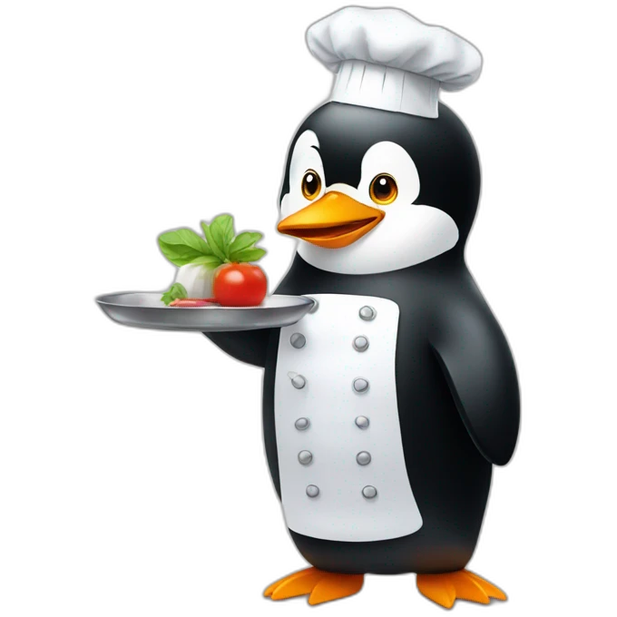 Pinguin as a chef emoji