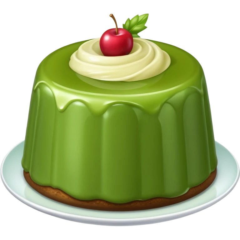 Green pudding emoji that looks like Samsung, give me a plain one without plate or container. emoji