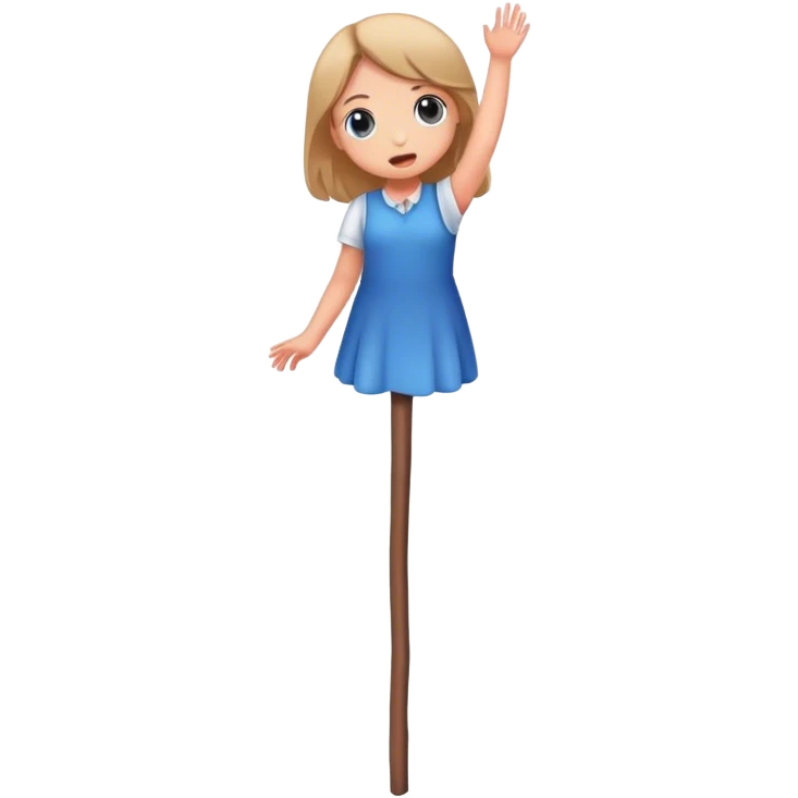 girl fell on a stick emoji