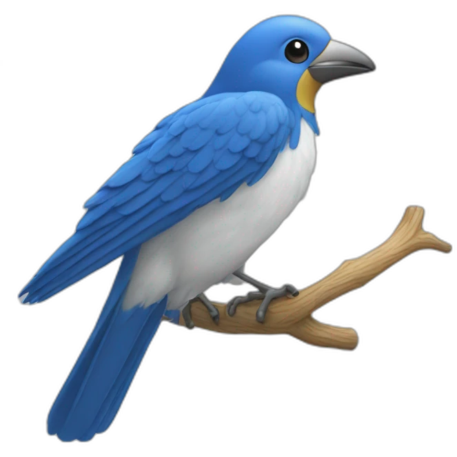 Oiseau bleu volant  emoji