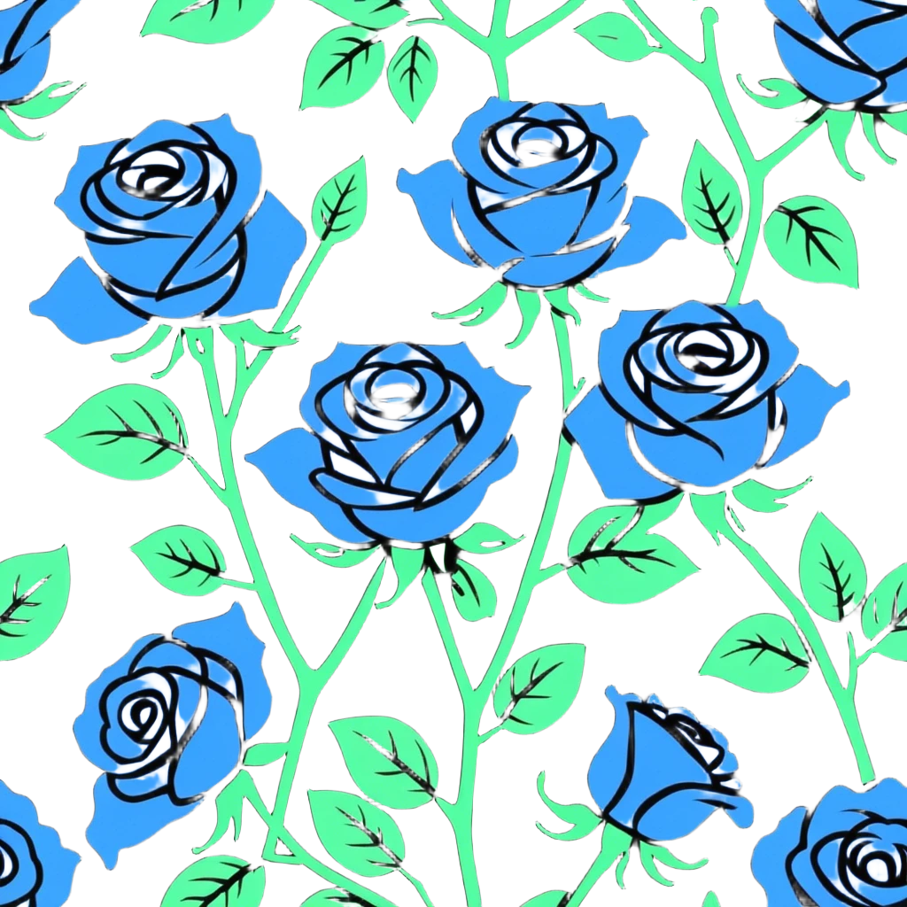 Blue roses emoji