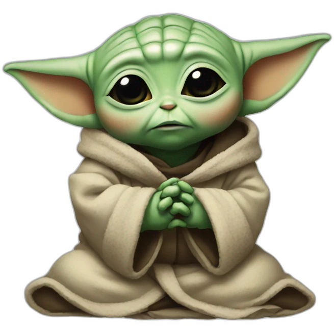 Baby yoda praying  emoji