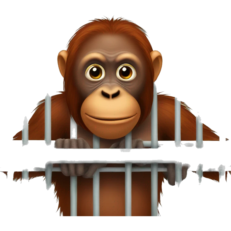 orangutan in cage emoji