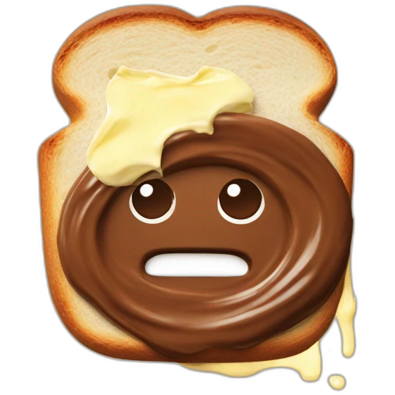 Nutella Brot mit butter emoji
