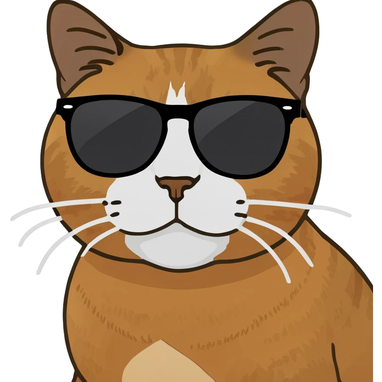 Cat with sunglasses emoji