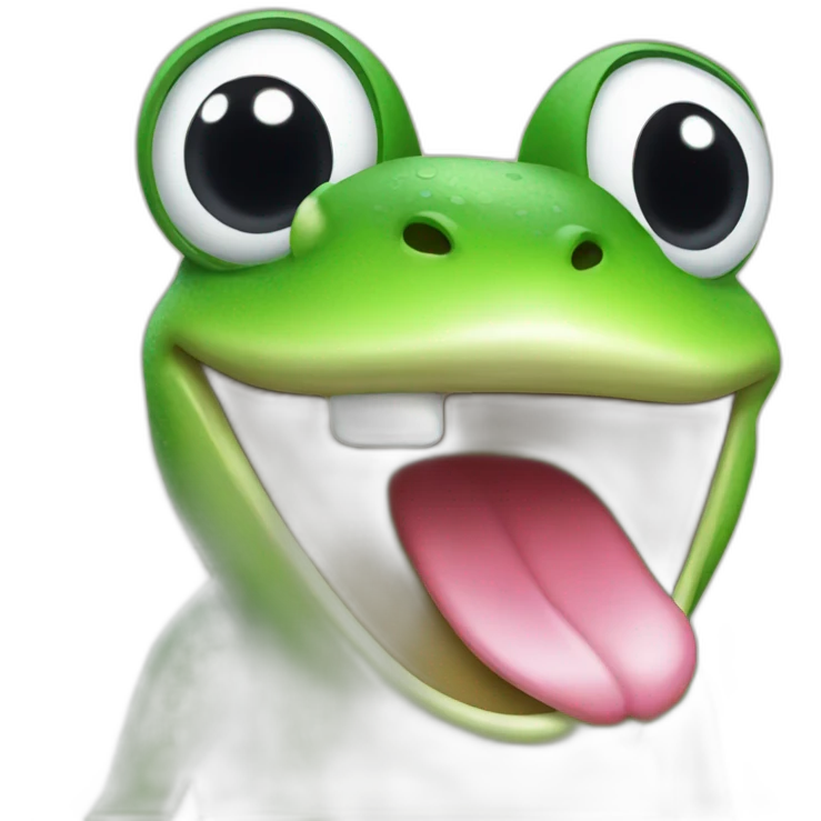 Singing frog emoji