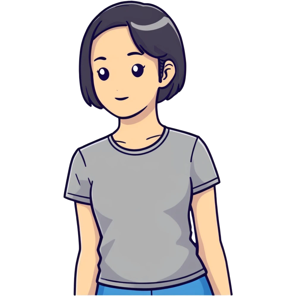woman wearing a t-shirt emoji