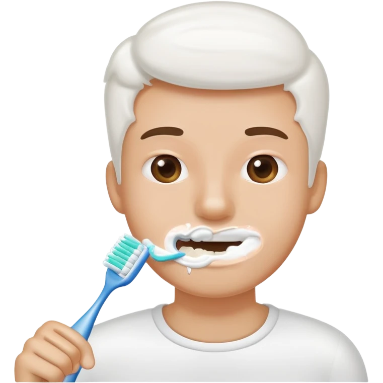brushing teeth too hard emoji