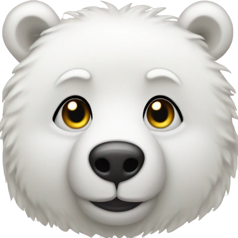 White bear with long eyelashes emoji