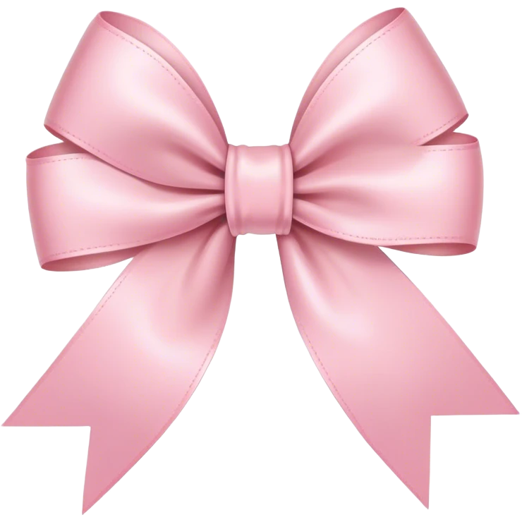 light pink ribbon bow emoji