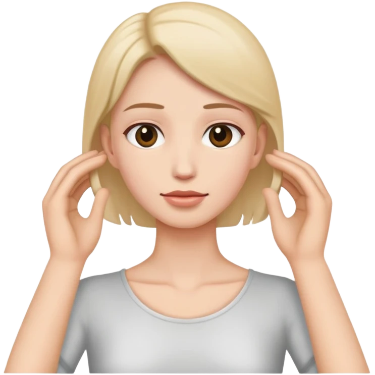 hands holding neck person emoji