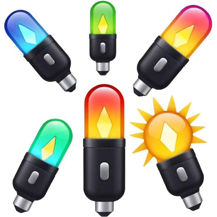 colorful  flash lights emoji