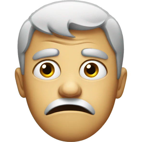 Disgusted face emoji