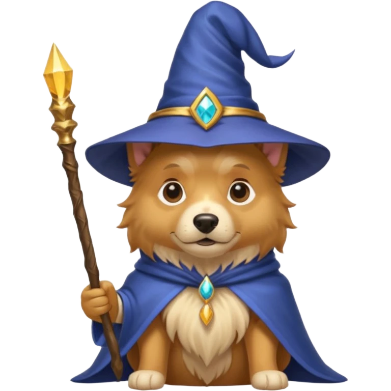 Dog wizard emoji