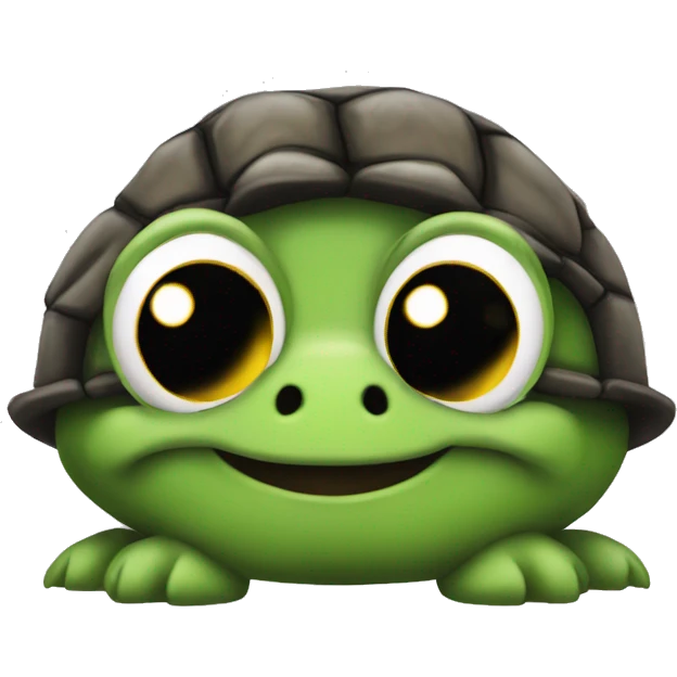 Turtle with braces with long nails messy bun long lashes  emoji